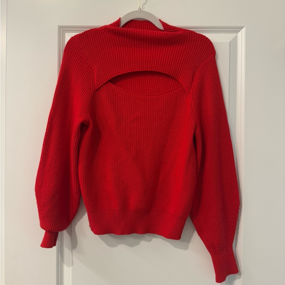 A New Day Red Cutout Turtleneck Sweater